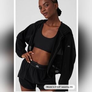 ISO Alo Yoga Black Sheer Bliss Jacket